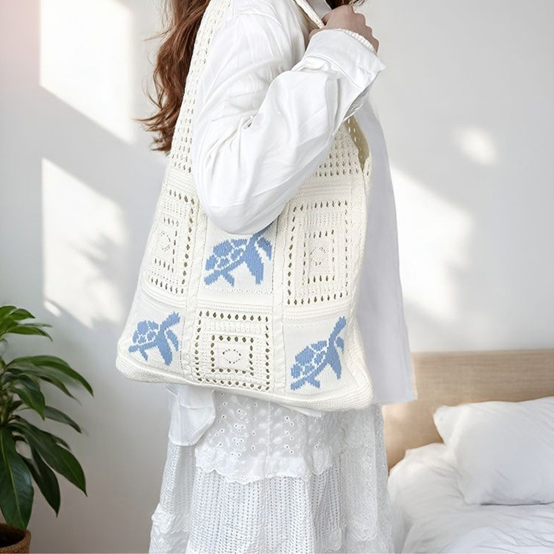 Crochet Market Bag - Trendy Large Capacity Crochet Tote Bag