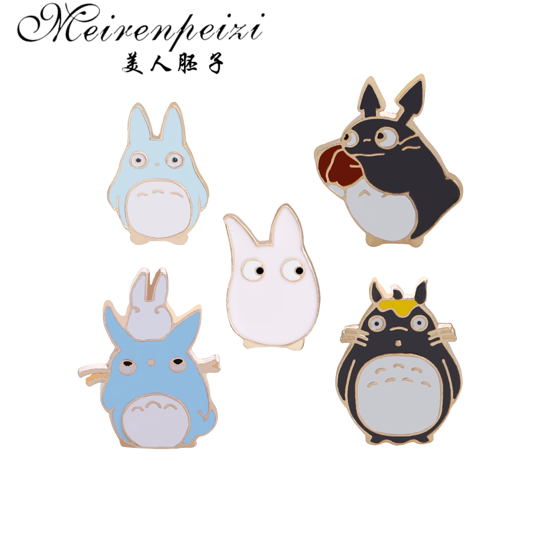 Women Bags Jeans - Japanese Anime Kawaii Cartoon Enamel Brooches