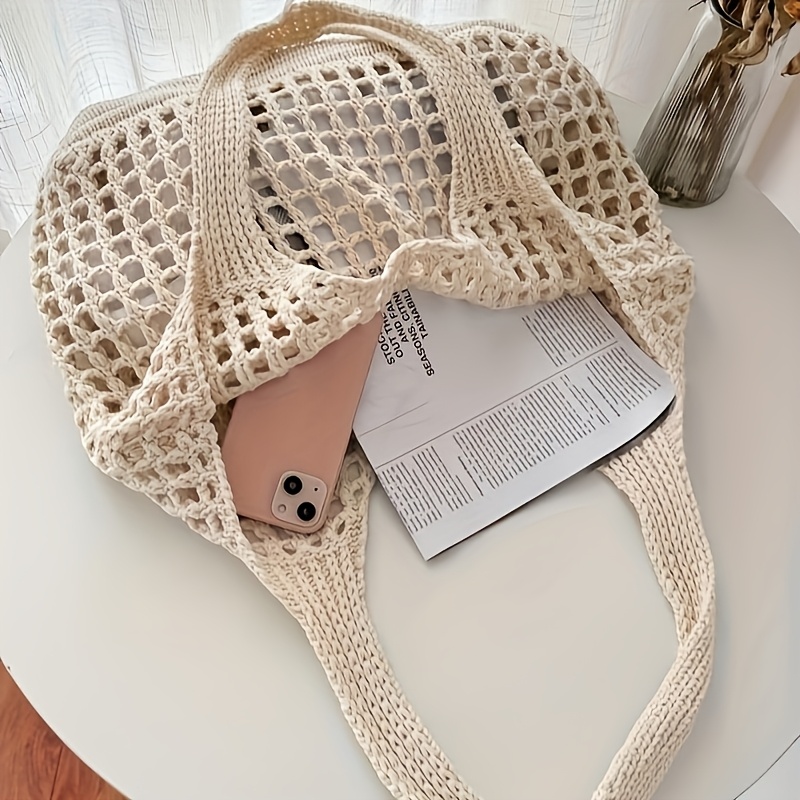 1pc Women'S Crochet Tote , Lar – Crochet Market Bag recenzja i cena