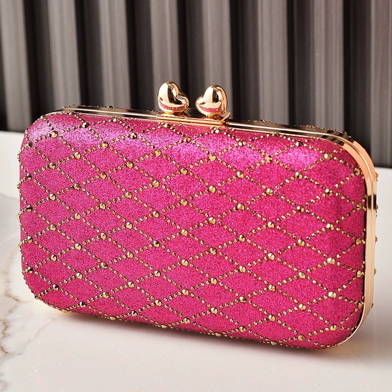 Elegant Hot Pink Glitter Clutc – Evening Bag Beaded recenzja i cena