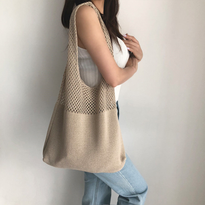 New Trend Women's Bag Crochet  – Crochet Market Bag recenzja i cena
