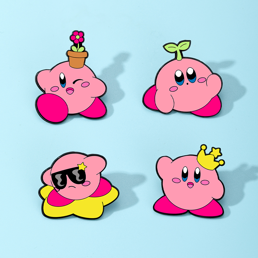 4pcs Kirby Enamel Lapel Pins S – Women Bags Jeans recenzja i cena