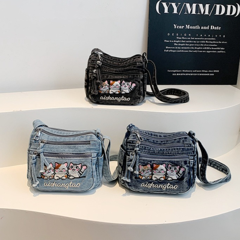 Cute Korean Style Embroidered  – Women Bags Rack recenzja i cena