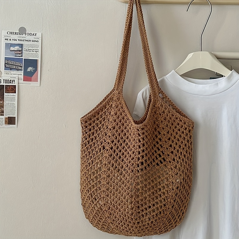Crochet Mesh Tote Bag Hollow W – Crochet Market Bag recenzja i cena