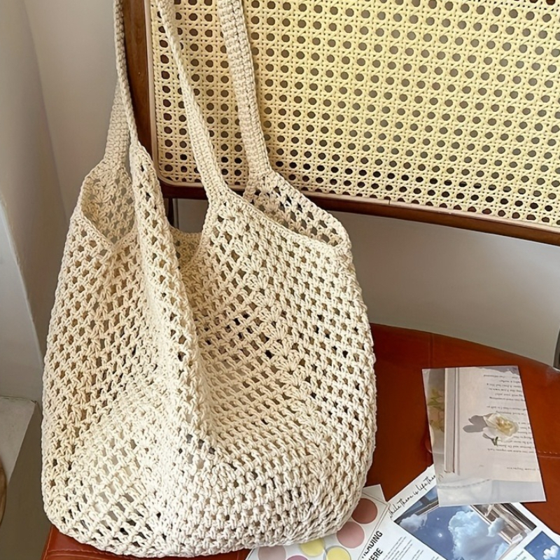 Crochet Mesh Tote Bag Hollow W – Crochet Market Bag recenzja i cena