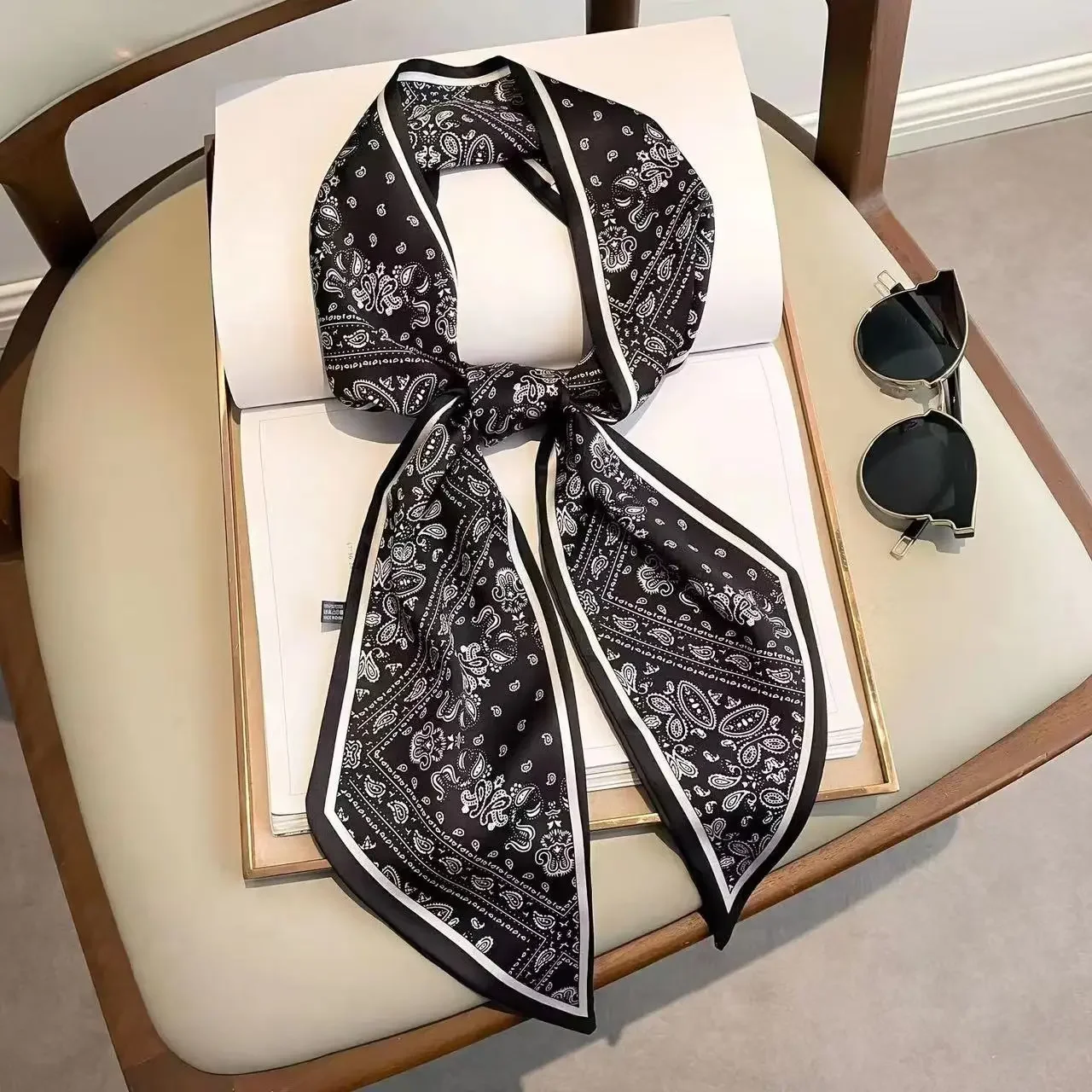 Design Print Skinny Scarf Plai – Women Bags Luxury Brands recenzja i cena