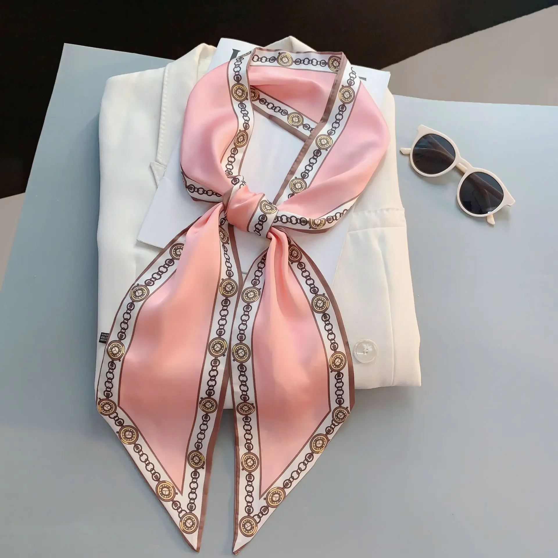 Design Print Skinny Scarf Plai – Women Bags Luxury Brands recenzja i cena