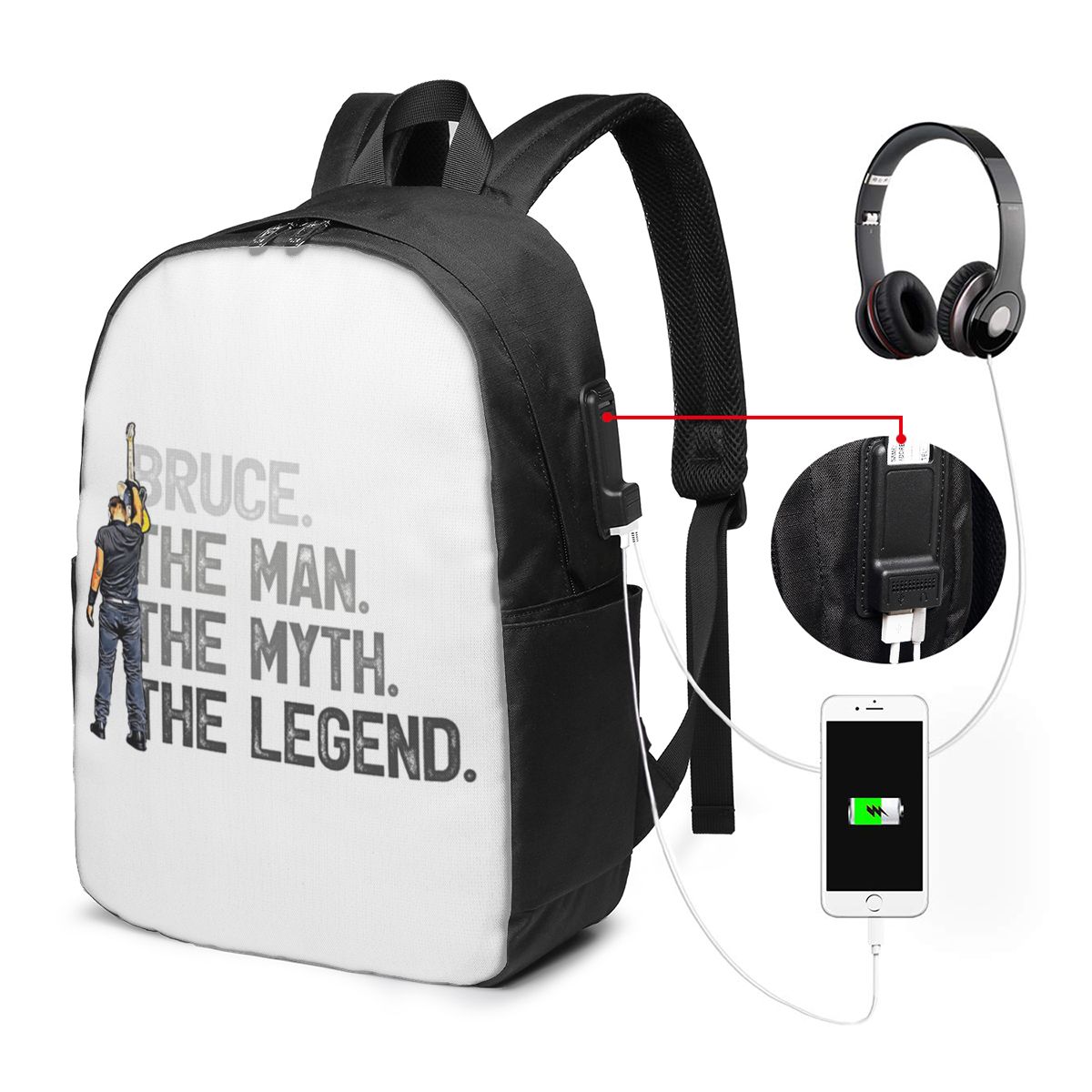 Bruce Springsteen Backpack Tra – Women Bags For Laptop recenzja i cena