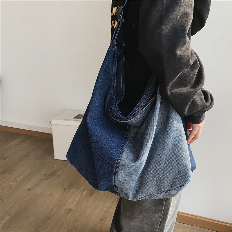 Casual Patchwork Denim Tote Ba – Women Bags Jeans recenzja i cena