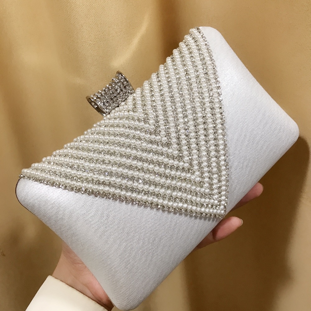 Women Pearl Diamond Beaded Eve – Evening Bag Beaded recenzja i cena