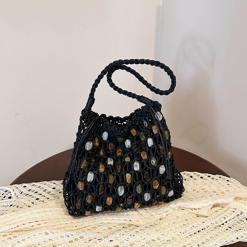 Summer Hollow Out Woven Beaded – Crochet Market Bag recenzja i cena