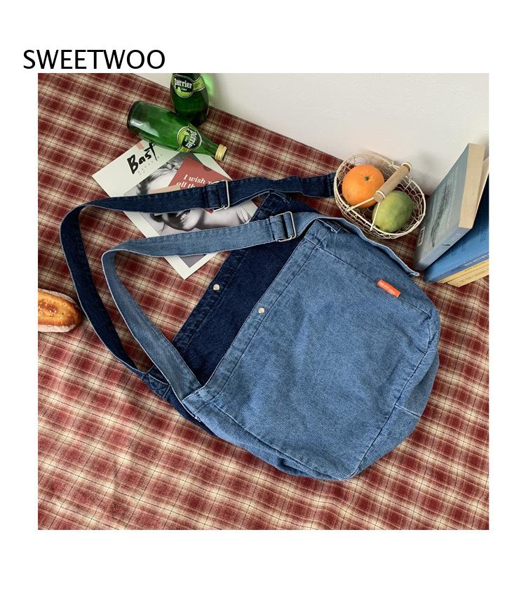 Casual Washed Denim Crossbody  – Women Bags Jeans recenzja i cena
