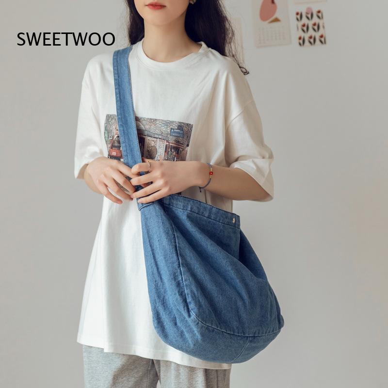 Casual Washed Denim Crossbody  – Women Bags Jeans recenzja i cena