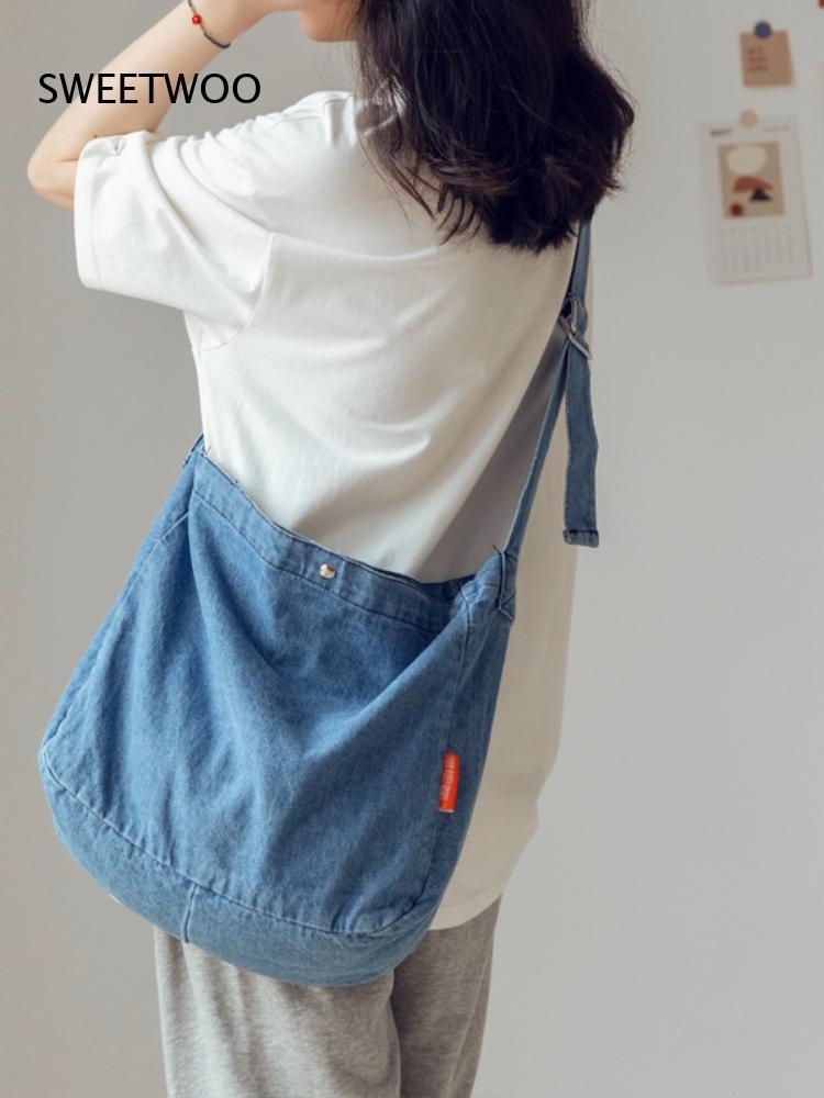 Casual Washed Denim Crossbody  – Women Bags Jeans recenzja i cena