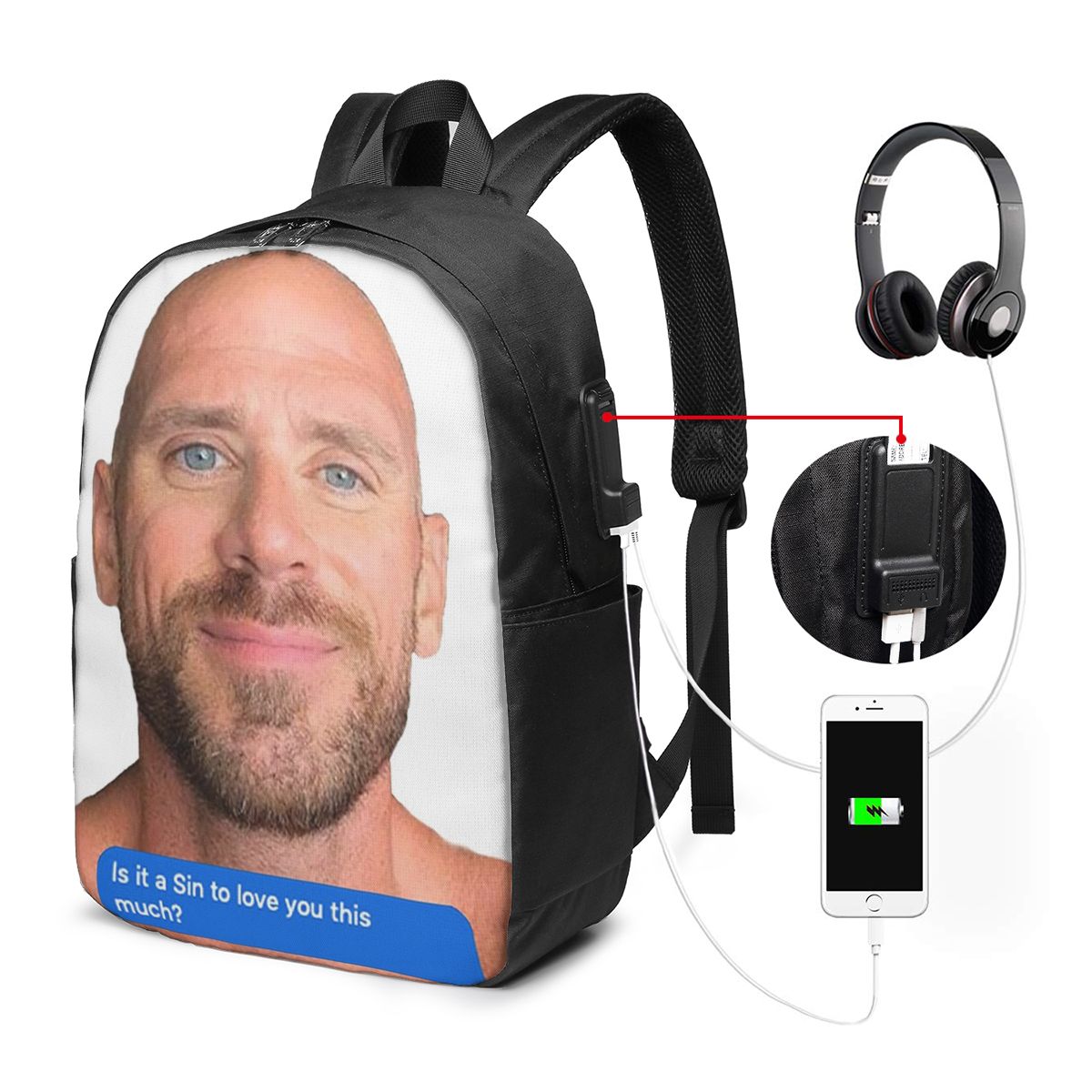 Johnny Sins Flirty Text Bubble – Women Bags For Laptop recenzja i cena