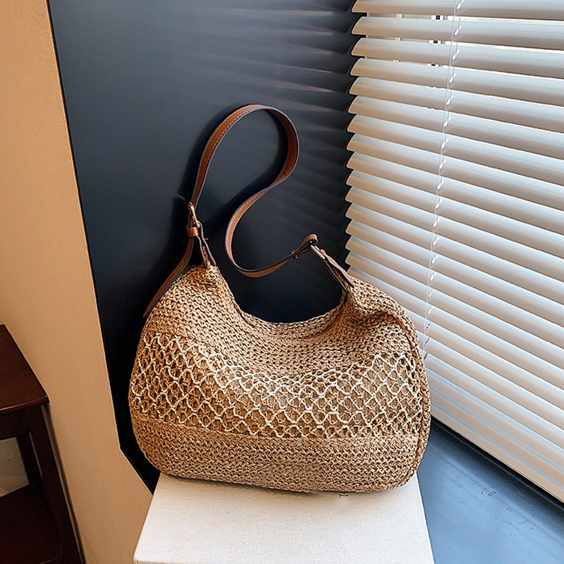 Large Capacity Summer Straw We – Crochet Market Bag recenzja i cena