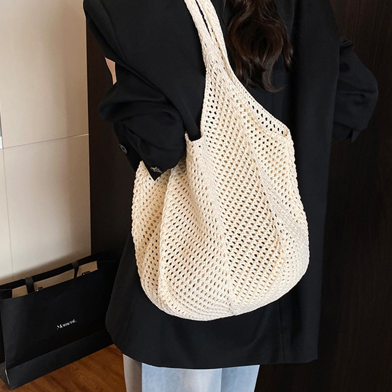 Summer Woven Shoulder Bag Wome – Crochet Market Bag recenzja i cena