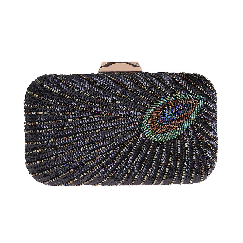 Clutch Bag Peacock Beaded Sequ – Evening Bag Beaded recenzja i cena