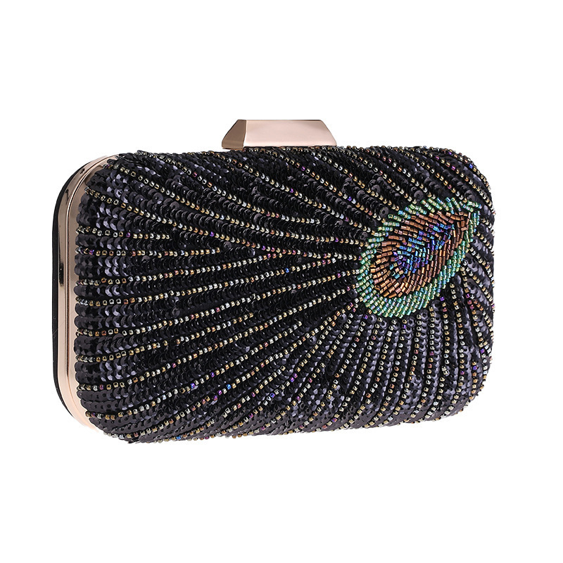 Clutch Bag Peacock Beaded Sequ – Evening Bag Beaded recenzja i cena