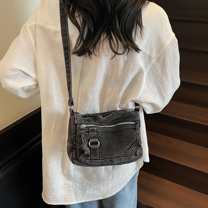 Women's Washed Denim Crossbody – Women Bags Jeans recenzja i cena