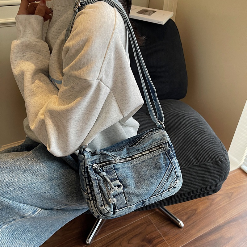 Women's Washed Denim Crossbody – Women Bags Jeans recenzja i cena