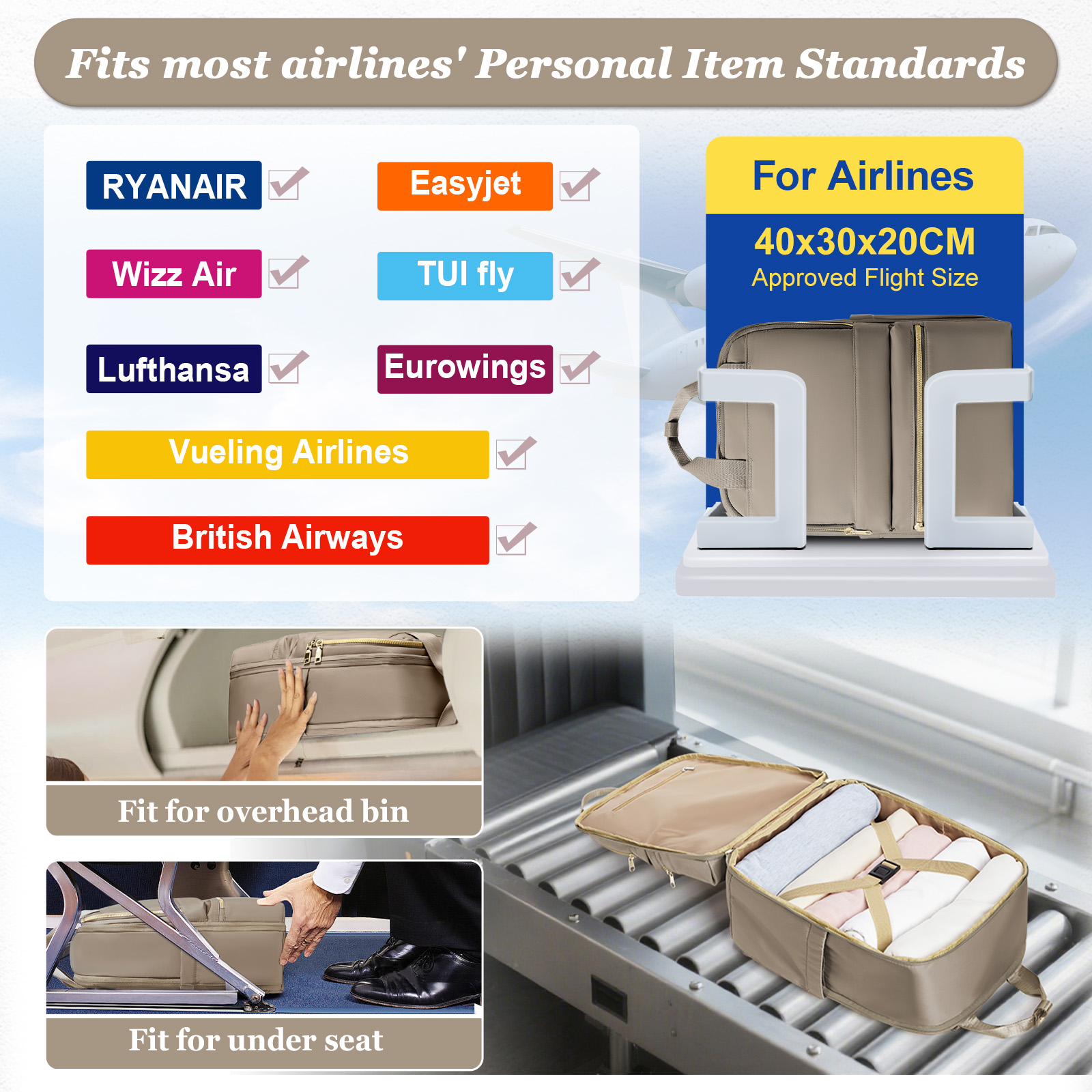 Ryanair 40x30x20 Travel Backpa – Women Bags For Laptop recenzja i cena