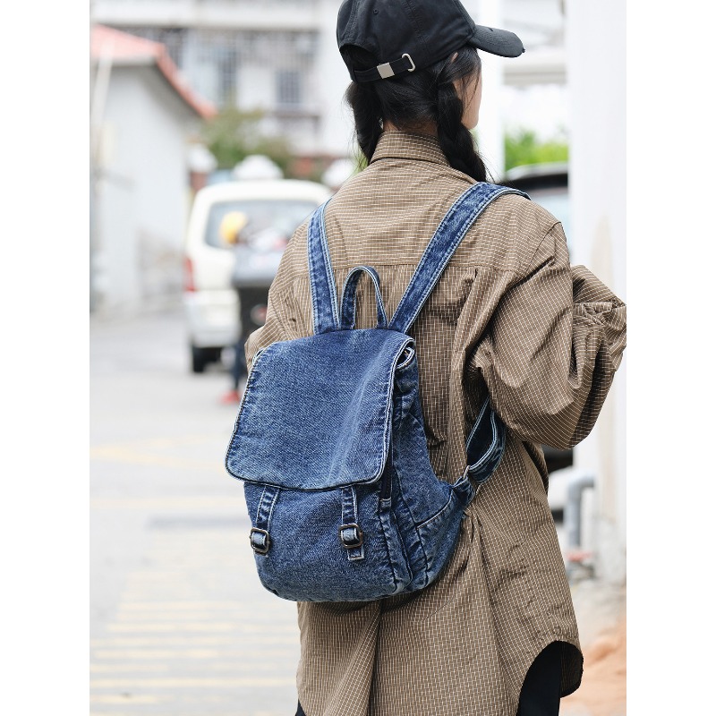 Vintage Denim Backpack For Wom – Women Bags Jeans recenzja i cena