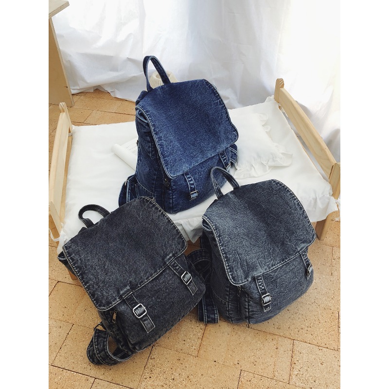 Vintage Denim Backpack For Wom – Women Bags Jeans recenzja i cena