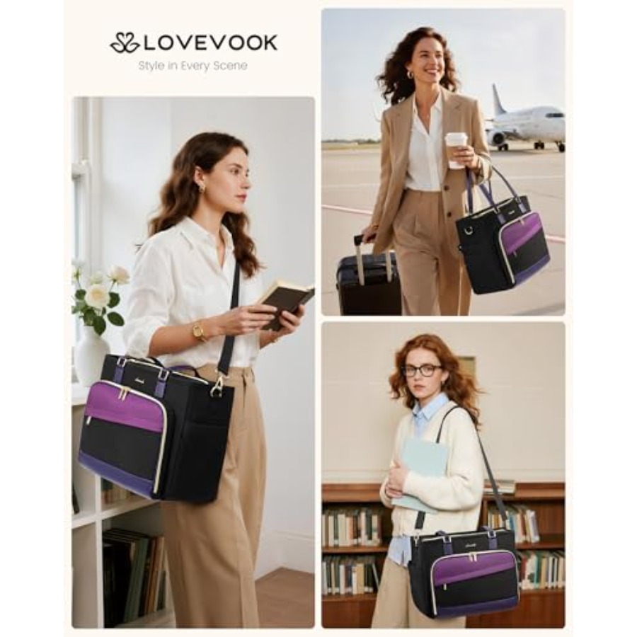 LOVEVOOK Teacher Tote Bag, Lap – Women Bags For Laptop recenzja i cena