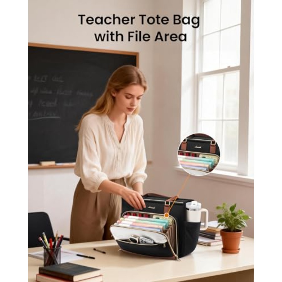 LOVEVOOK Teacher Tote Bag, Lap – Women Bags For Laptop recenzja i cena