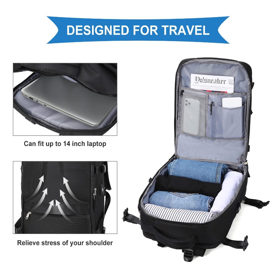 【New Arrival】Black Travel Back – Women Bags For Laptop recenzja i cena