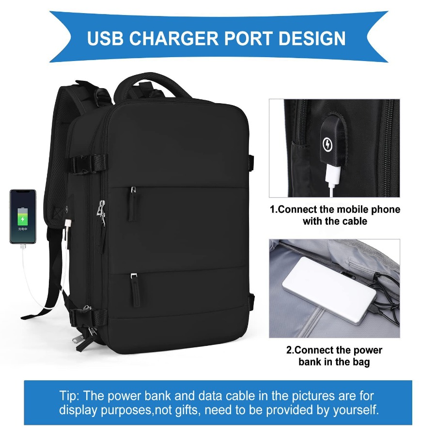 【New Arrival】Black Travel Back – Women Bags For Laptop recenzja i cena
