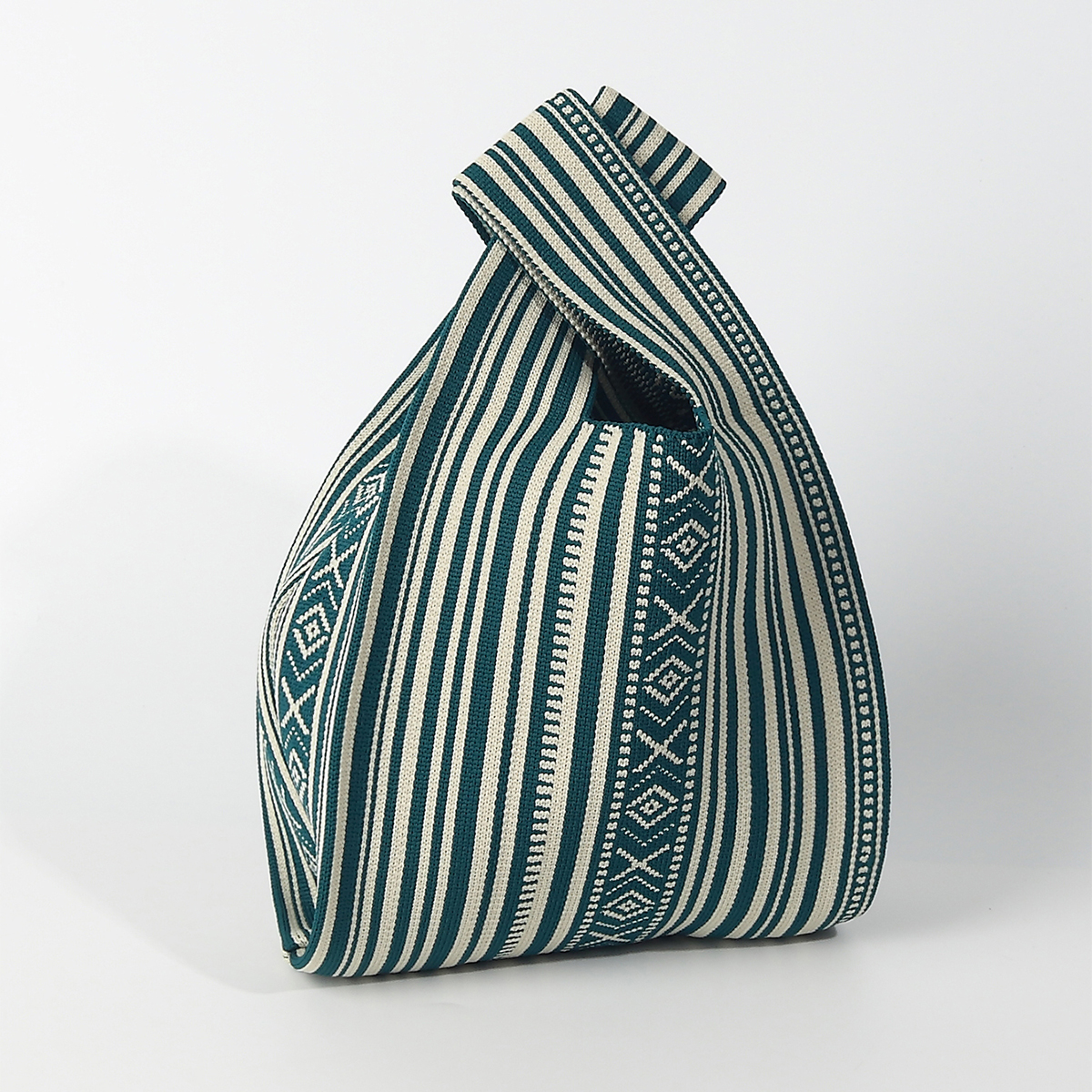Line Pattern Knitted Crocheted – Crochet Market Bag recenzja i cena