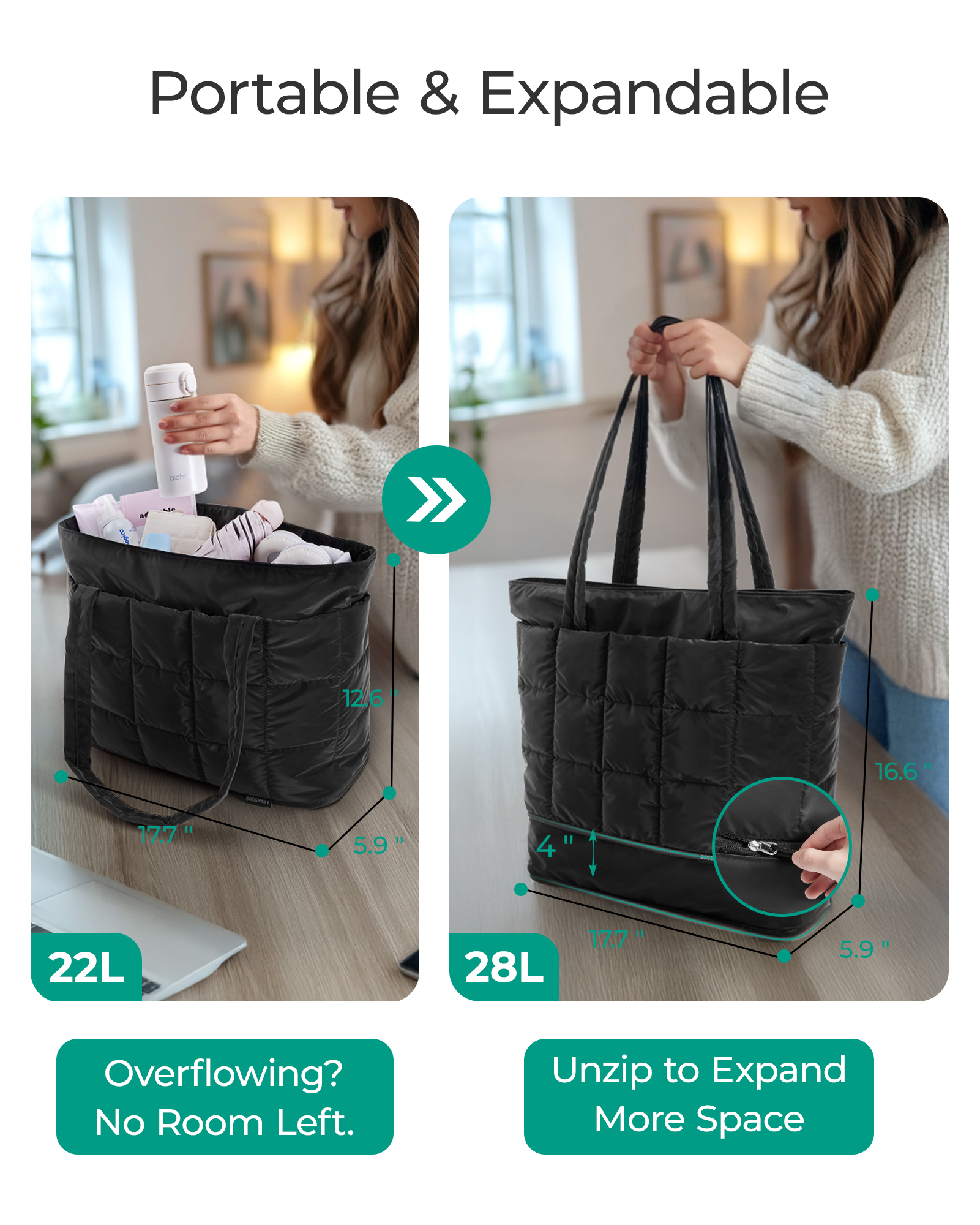 BAGSMART Travel Tote Bag Women – Women Bags Rack recenzja i cena