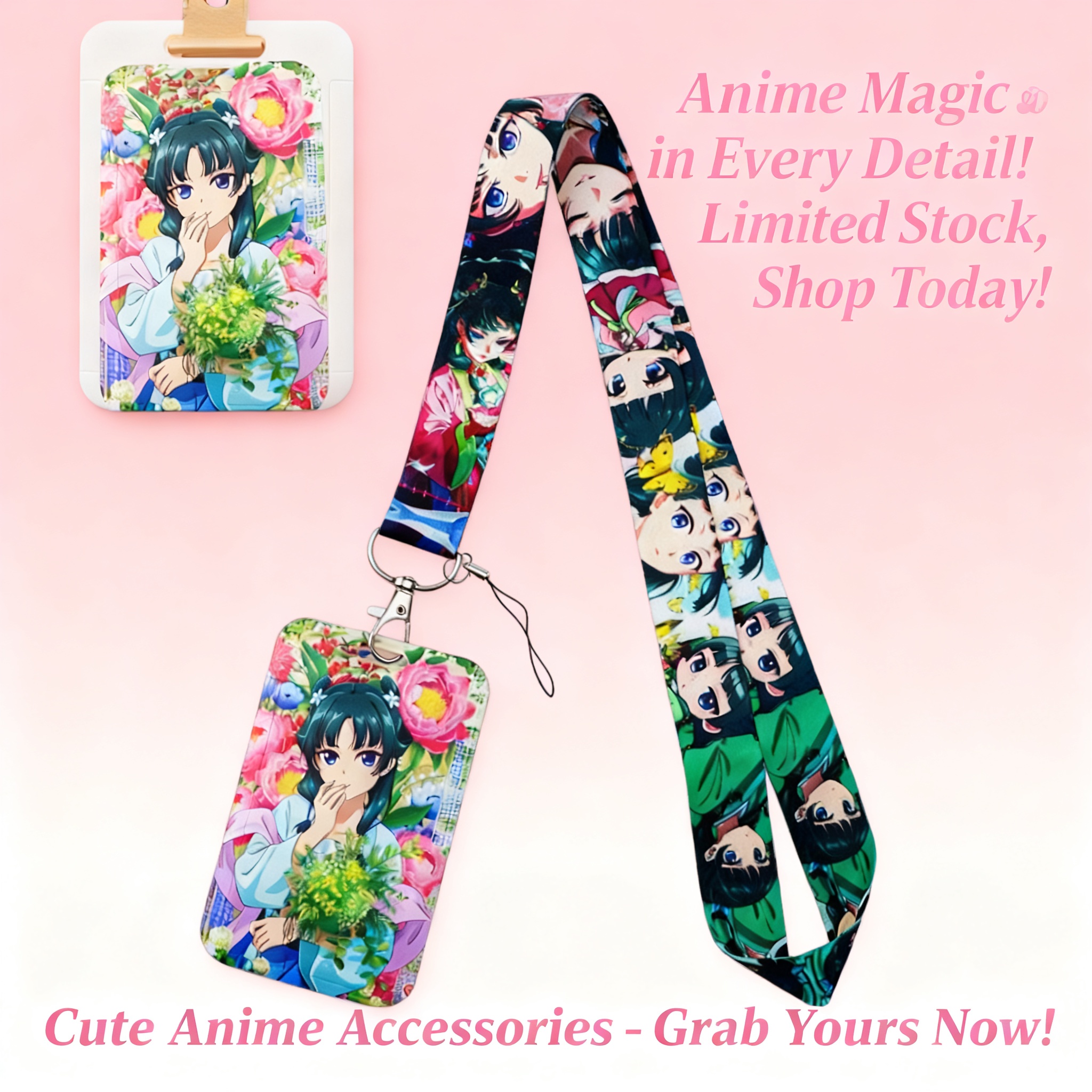 Cute Anime Girl Lanyard Neck S – Women Bags Rack recenzja i cena