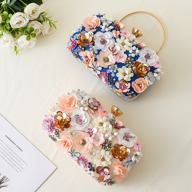 Floral Evening Dinner Handbag  – Evening Bag Beaded recenzja i cena