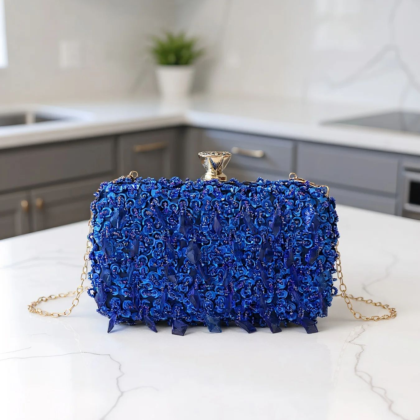 Sky Blue Color Tassel Evening  – Evening Bag Beaded recenzja i cena