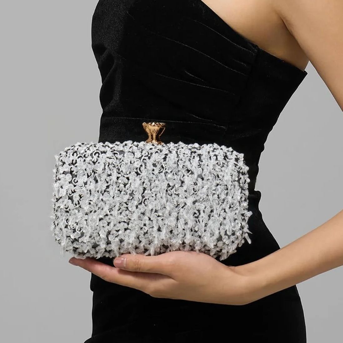 Sky Blue Color Tassel Evening  – Evening Bag Beaded recenzja i cena