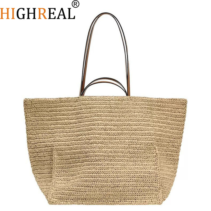 Women Shouder Bohemian Straw U – Crochet Market Bag recenzja i cena