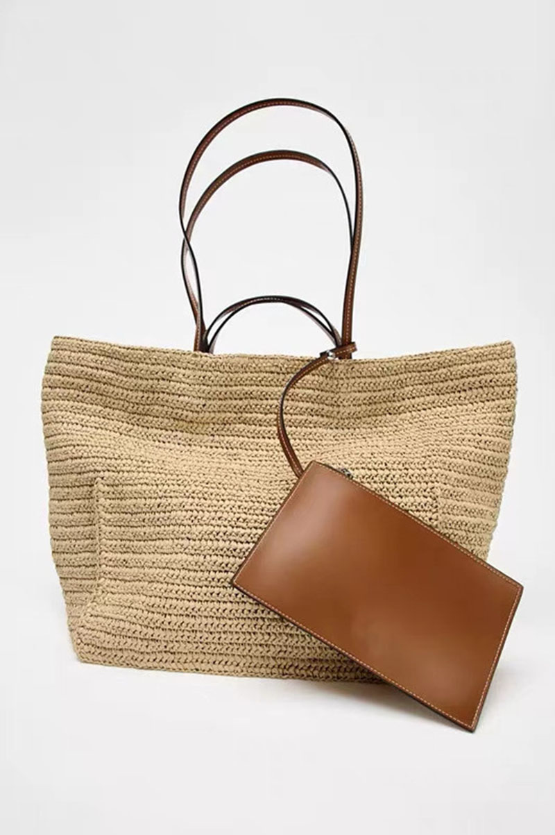 Women Shouder Bohemian Straw U – Crochet Market Bag recenzja i cena