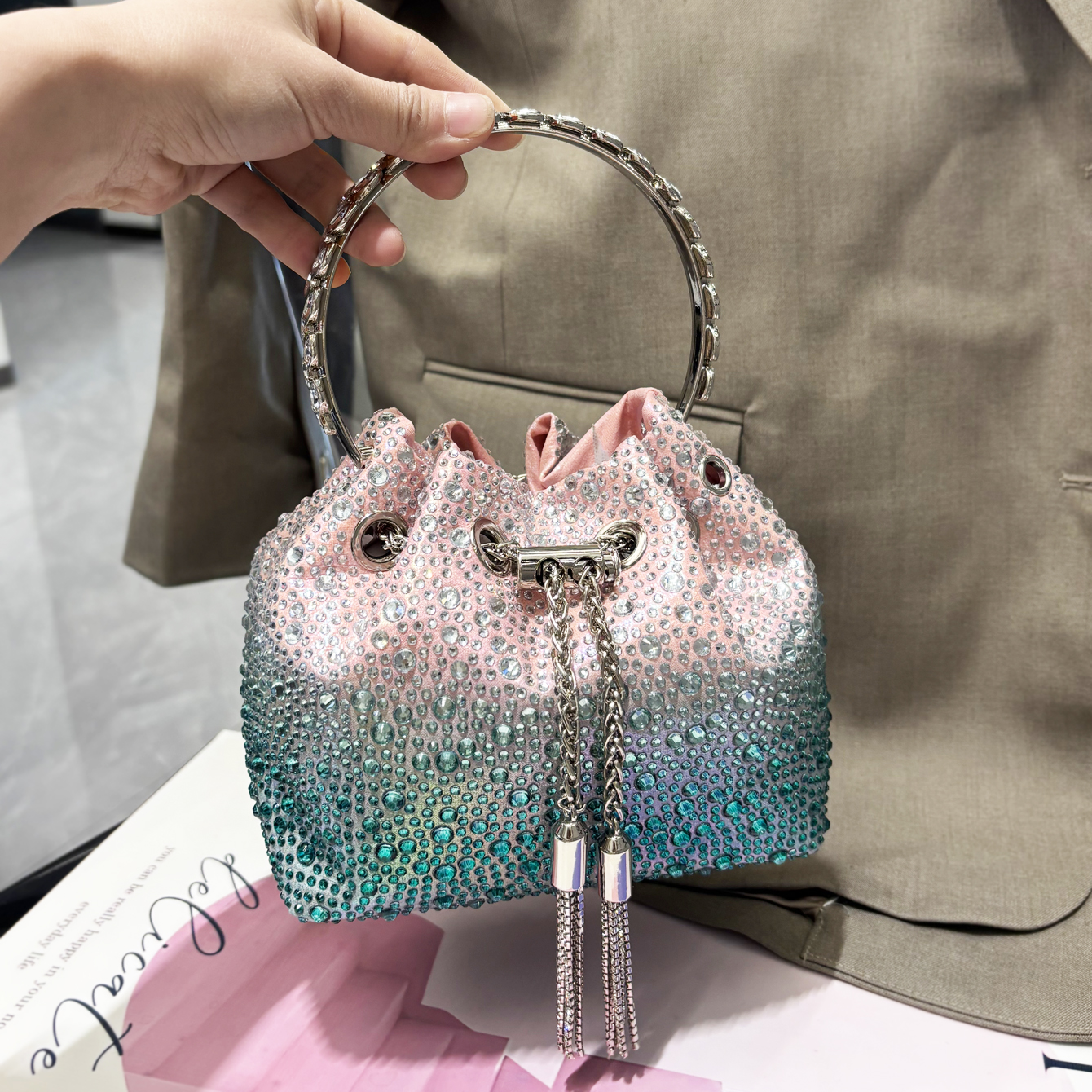 Handle Rhinestones Evening clu – Evening Bag Beaded recenzja i cena