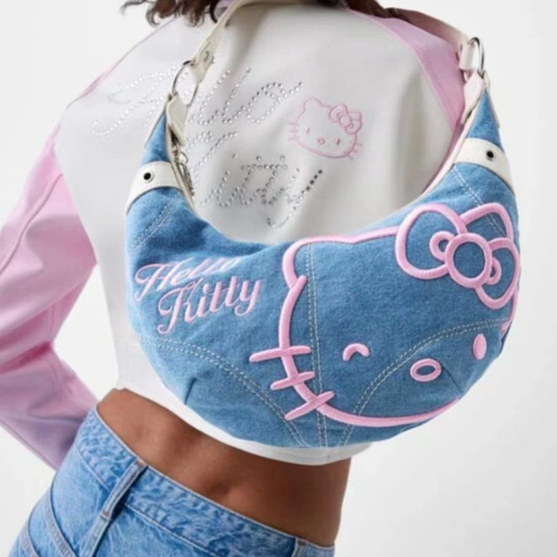 Sanrio Hello Kitty Denim Patch – Women Bags Jeans recenzja i cena