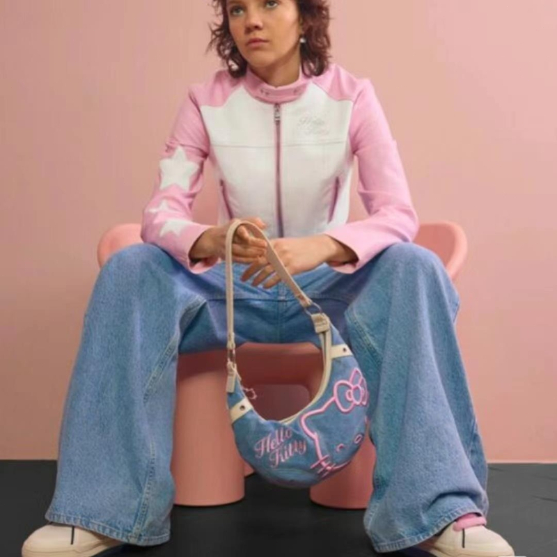 Sanrio Hello Kitty Denim Patch – Women Bags Jeans recenzja i cena