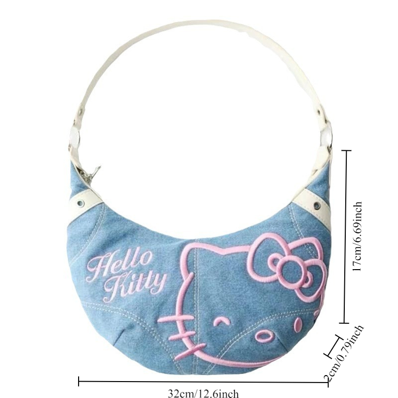 Sanrio Hello Kitty Denim Patch – Women Bags Jeans recenzja i cena
