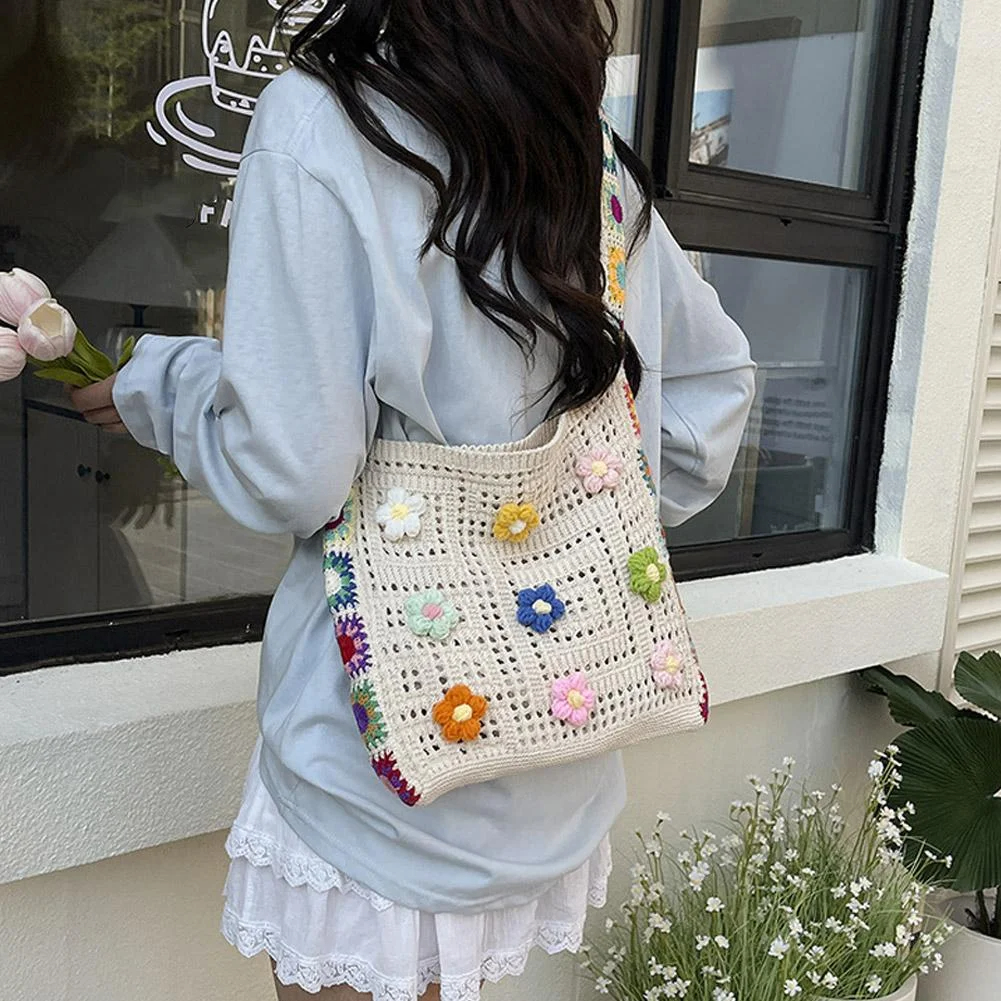 Handmade Crochet Tote Bag, Cut – Crochet Market Bag recenzja i cena